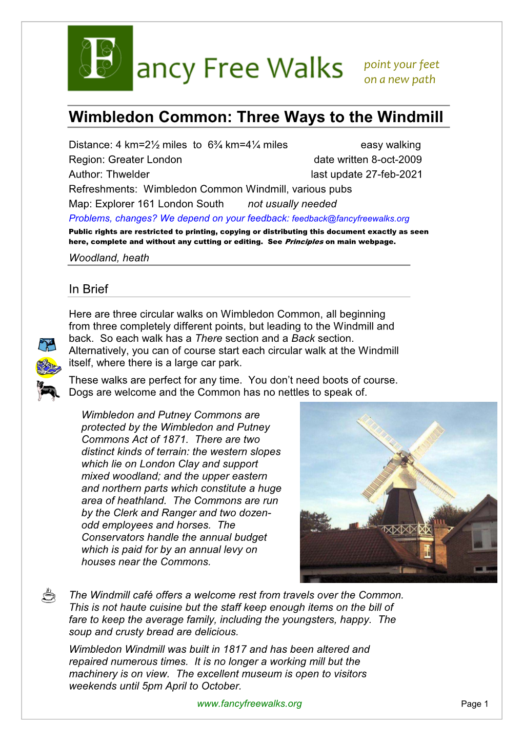 Wimbledon Common: Three Ways to the Windmill