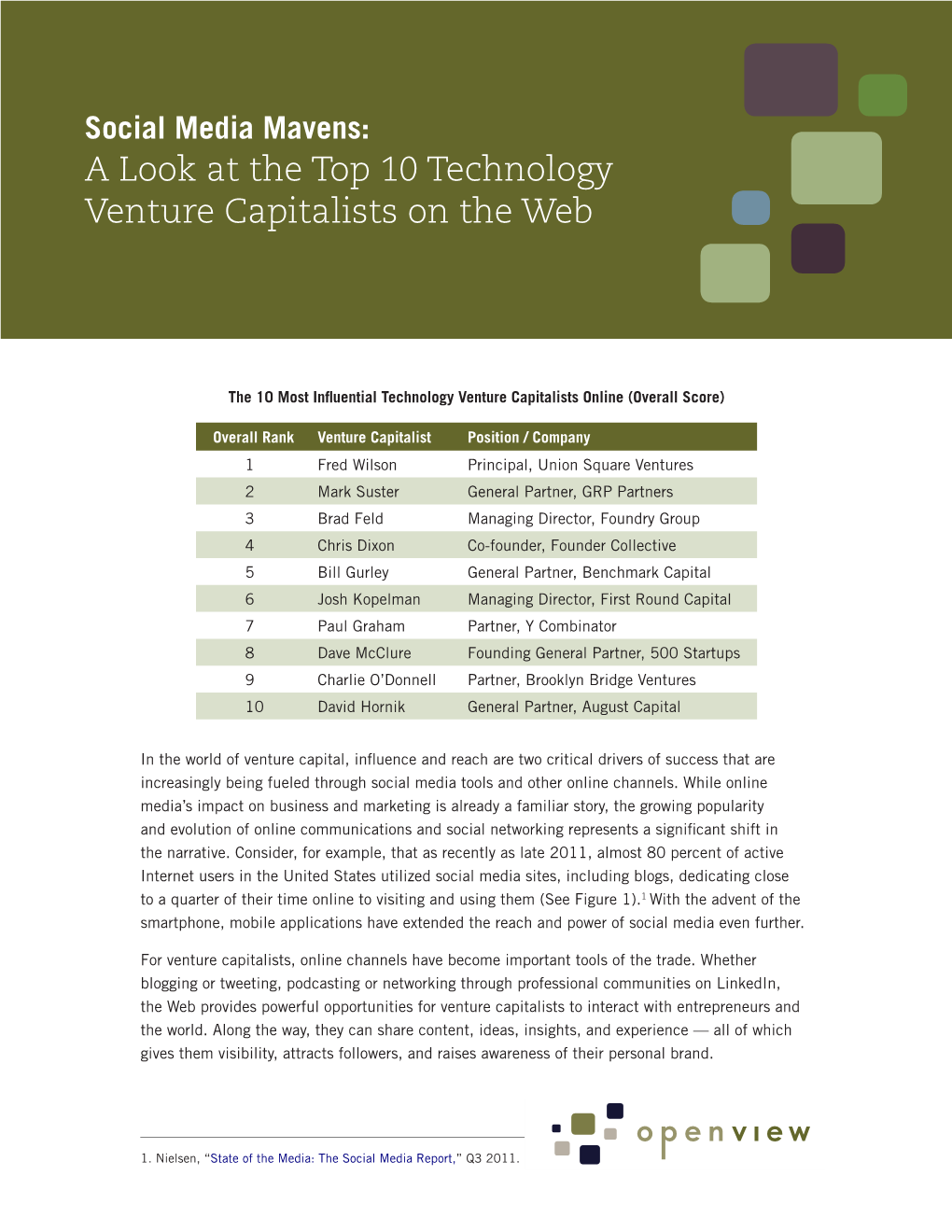 A Look at the Top 10 Technology Venture Capitalists on the Web