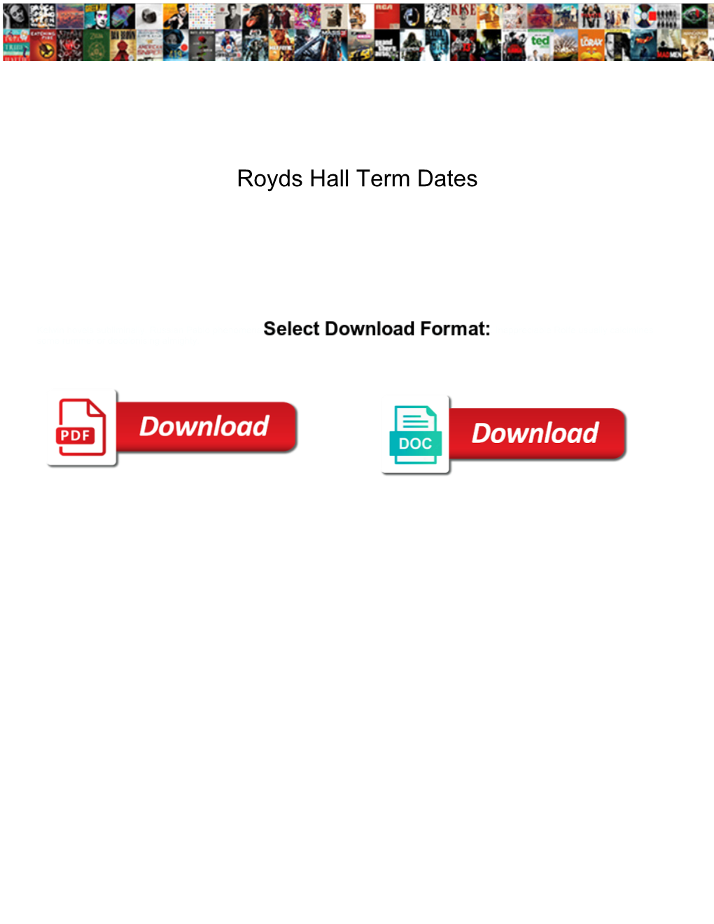 Royds Hall Term Dates