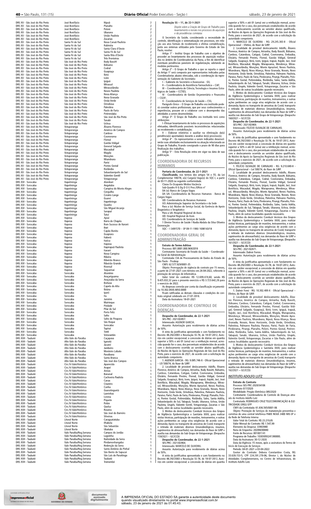 Coordenadoria De Recursos Humanos Coordenadoria Geral De Administração Coordenadoria De Controle De Doenças