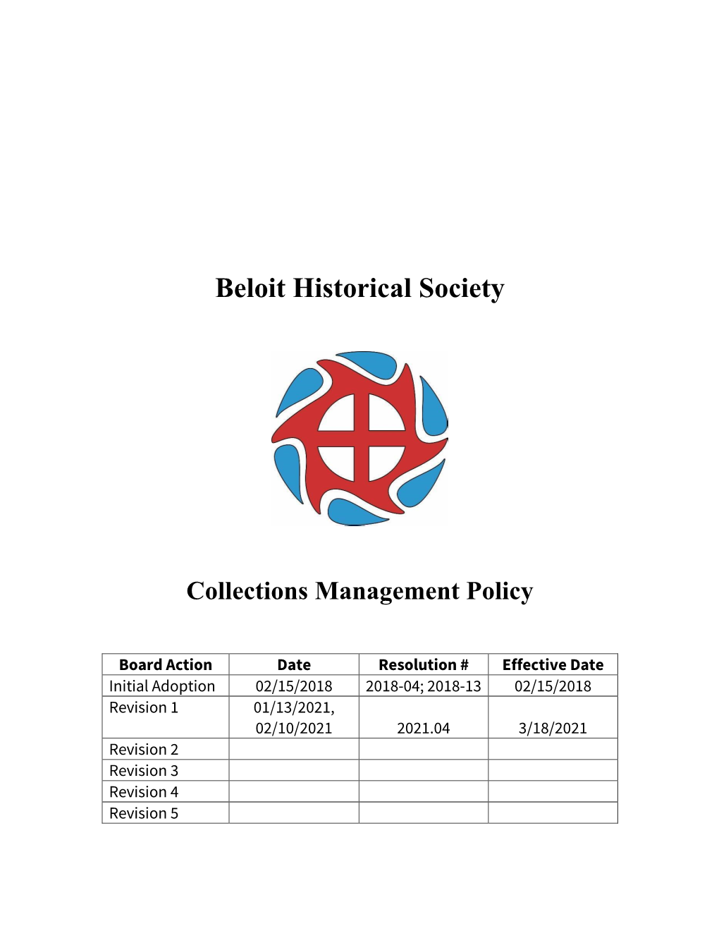 Collections Management Policy