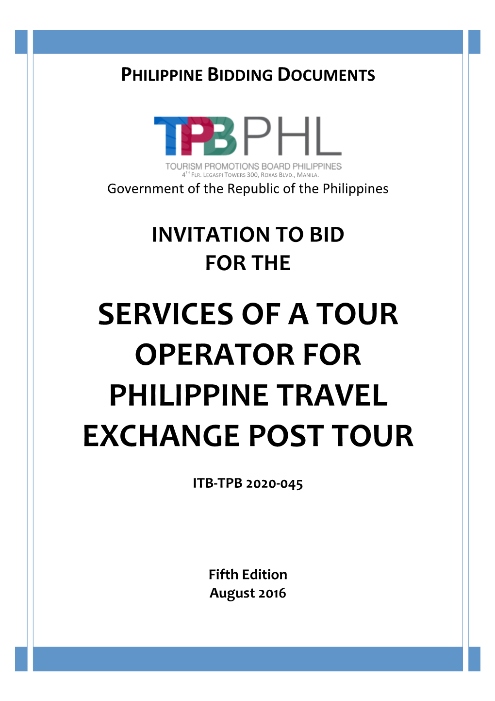 Bid Docs PHITEX 2020 Post Tour