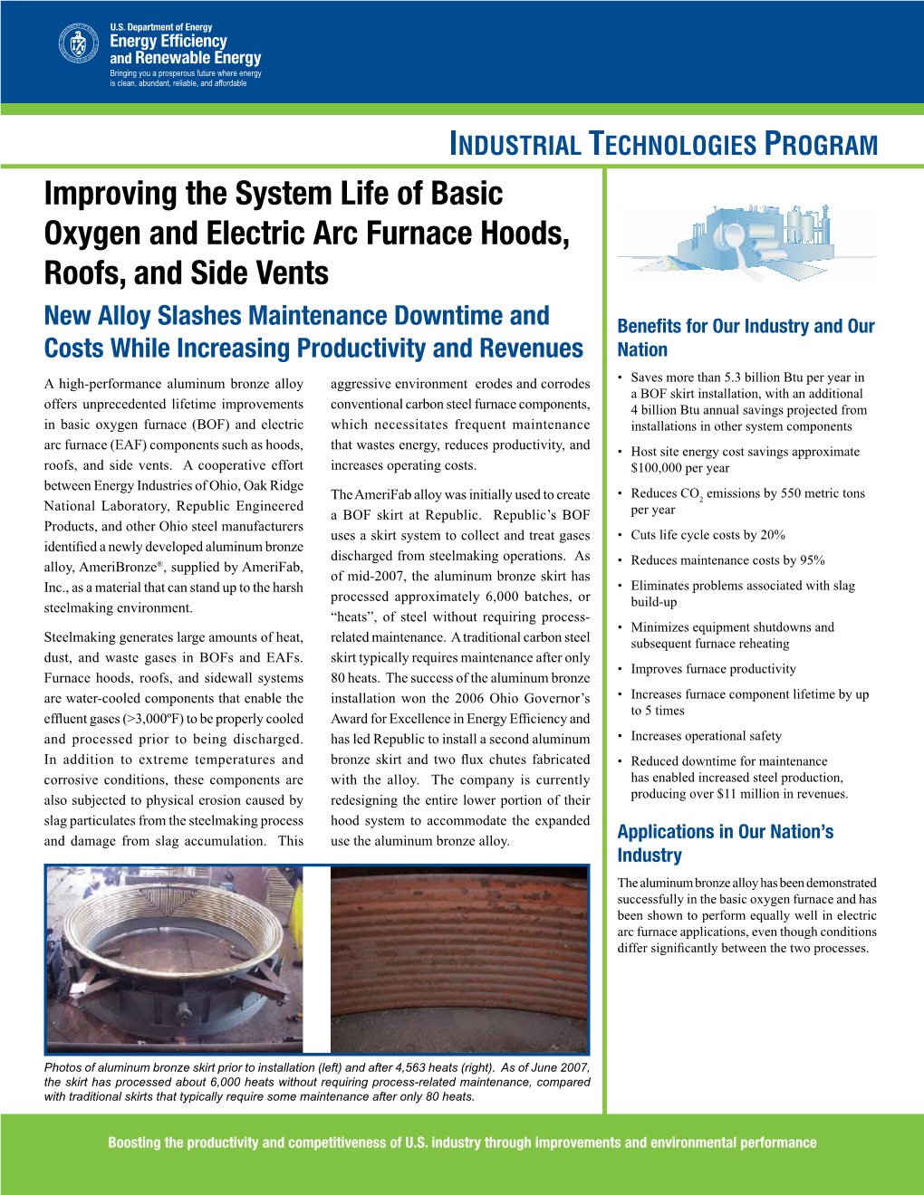 Improving the System Life of Basic Oxygen and Electric Arc Furnace Hoods, Roofs, and Side Vents