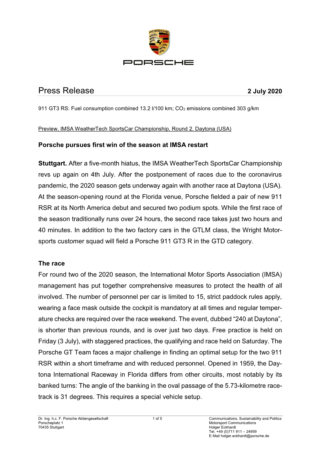 Press Release 2 July 2020