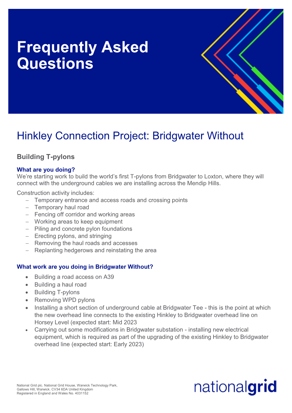 Bridgwater Without FAQ May 2020