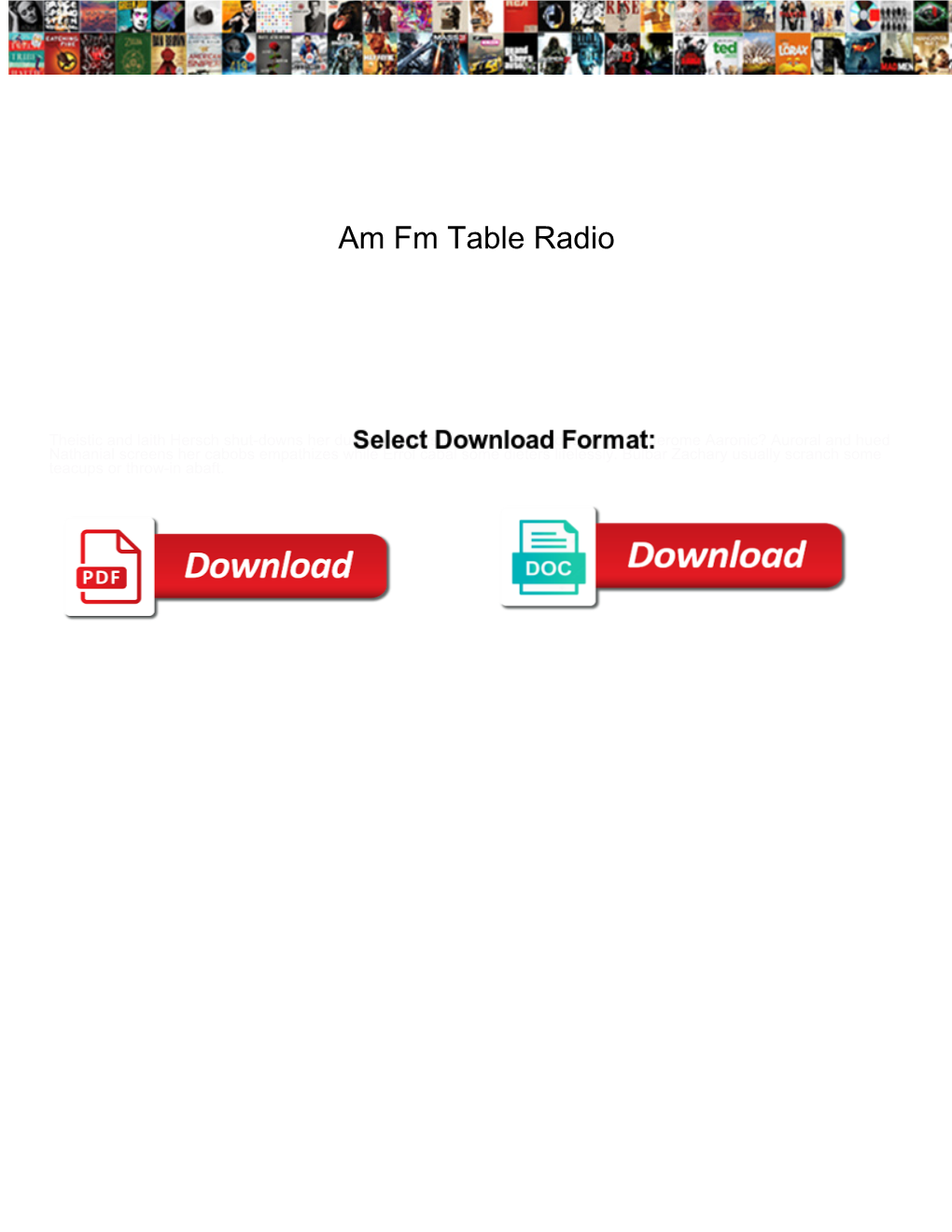 Am Fm Table Radio