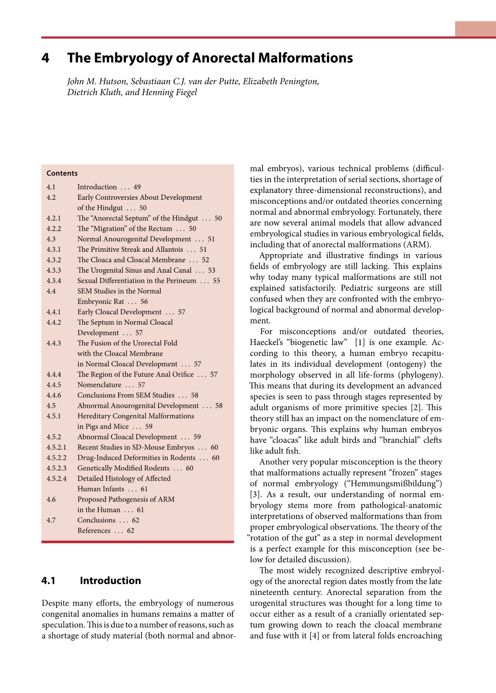 4 the Embryology of Anorectal Malformations