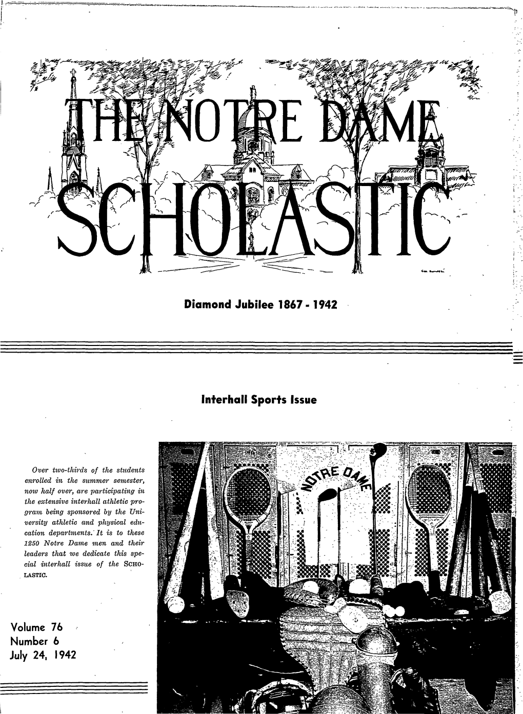 Notre Dame Scholastic, Vol. 76, No. 06