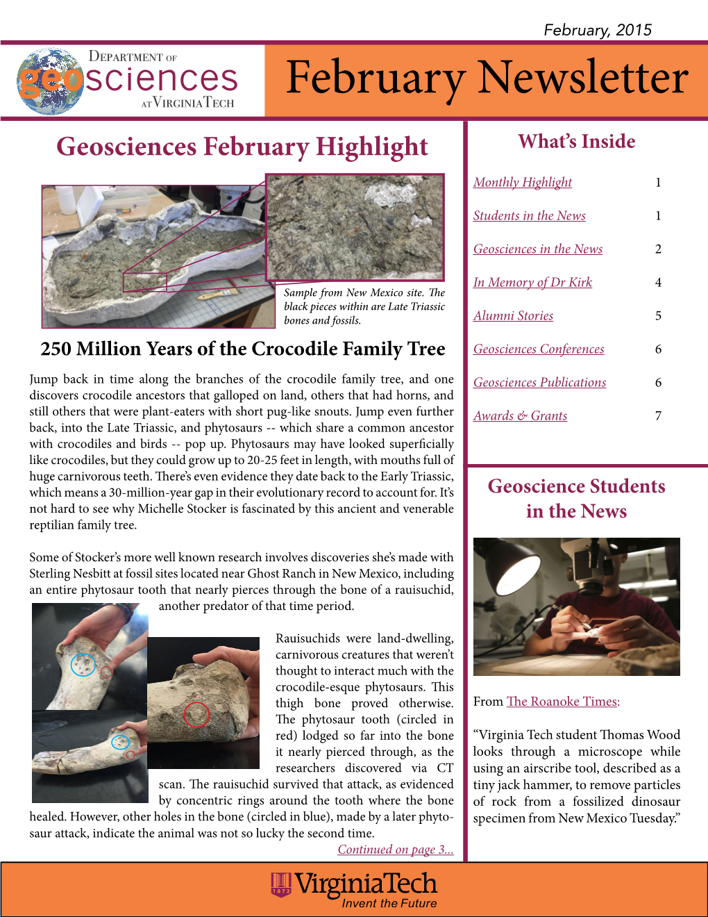 February Newsletter 2015.Pdf (7.003Mb)