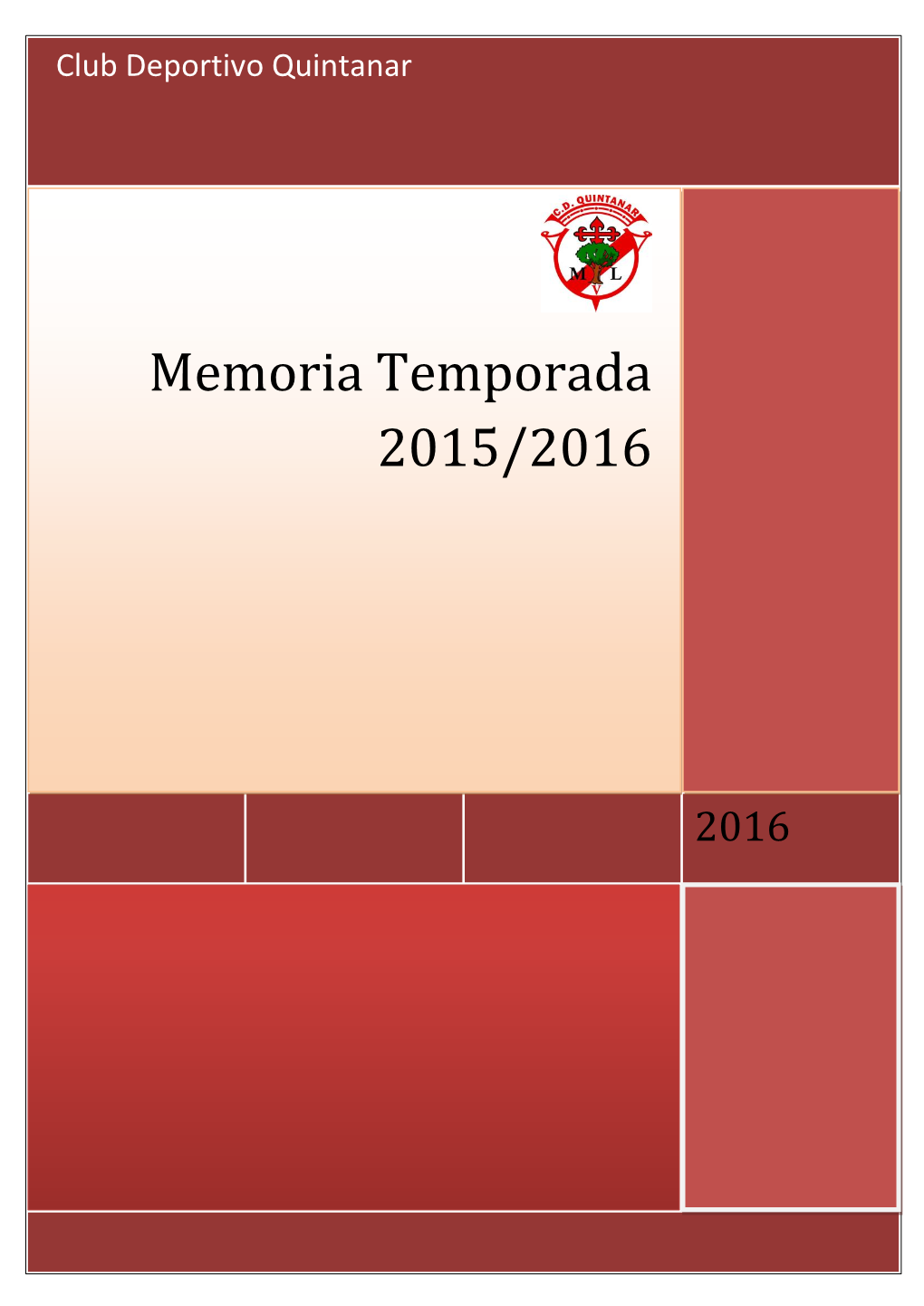Memoria Temporada 2015/2016