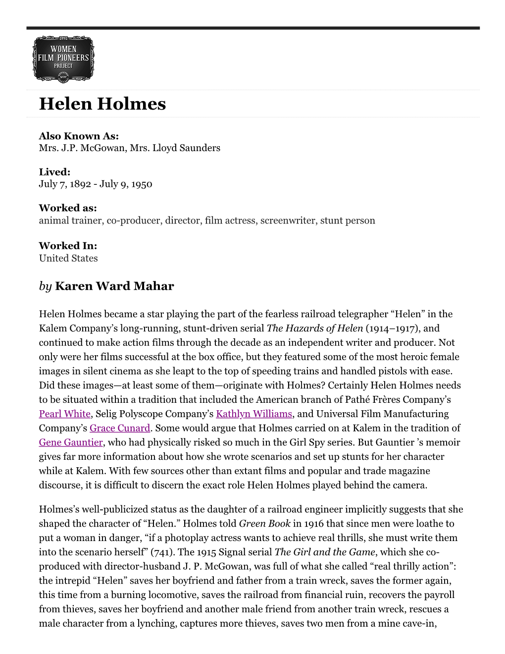 Helen Holmes