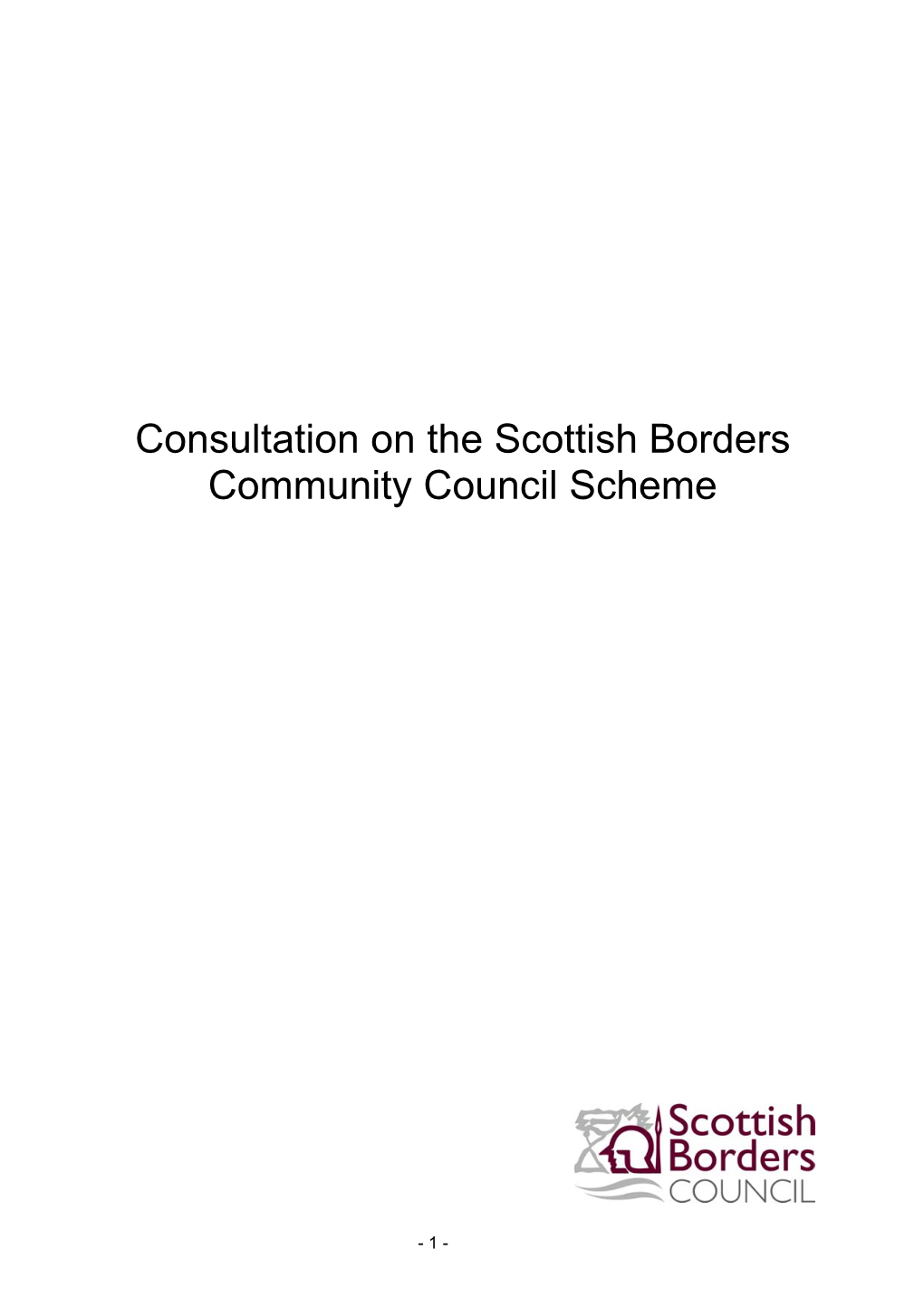 Consultation on the Scottish Borders Community Council Scheme