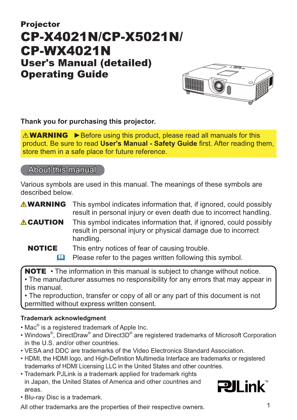 LCD Data Projector User Manual