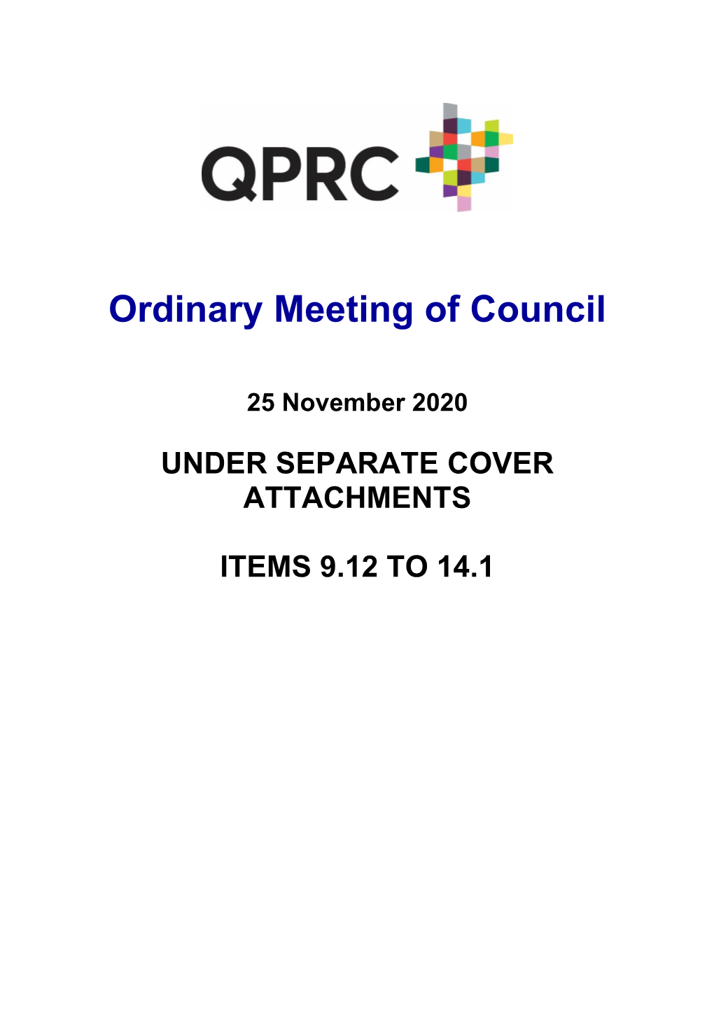 Attachments of Ordinary Meeting of Council