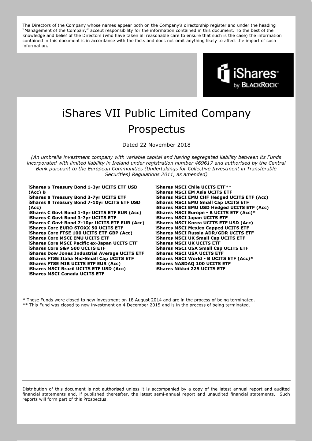 Ishares VII Public Limited Company Prospectus