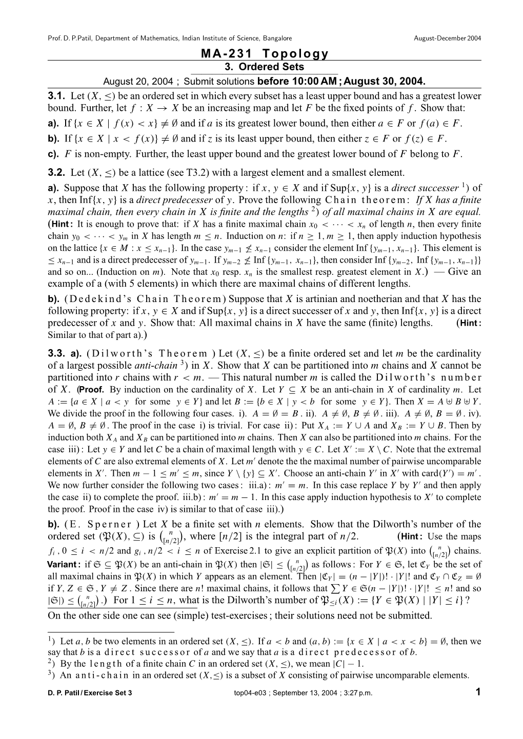 MA-231 Topology 3