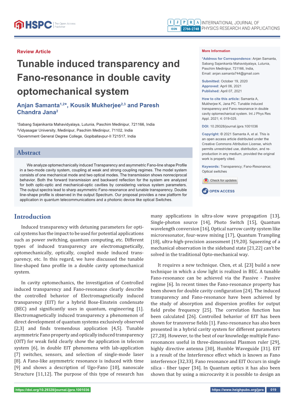 Tunable Induced Transparency and Fano-Resonance in Double Cavity Optomechanical System