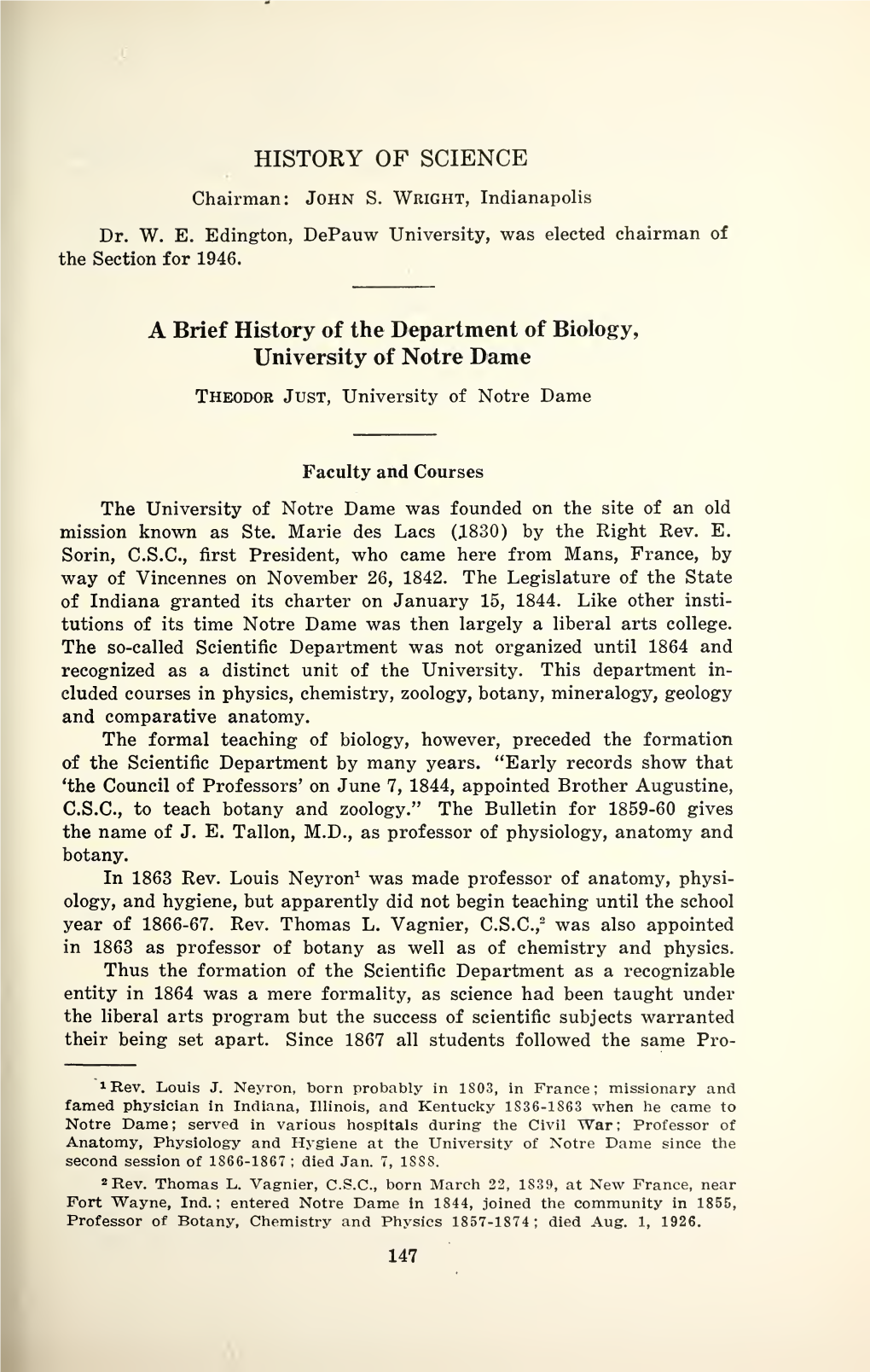 Proceedings of the Indiana Academy of Science