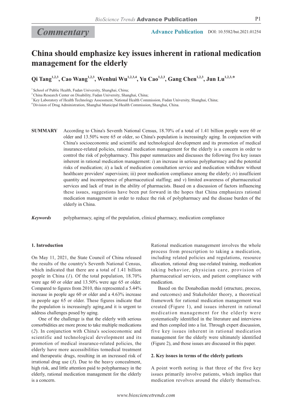 Commentary Advance Publication DOI: 10.5582/Bst.2021.01254