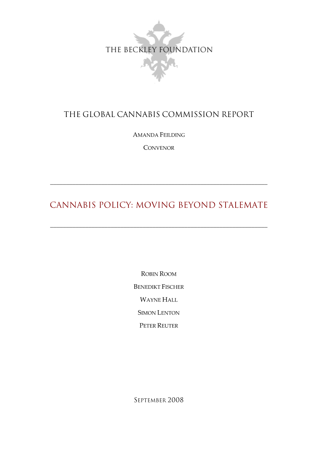 Global Cannabis Commission Report