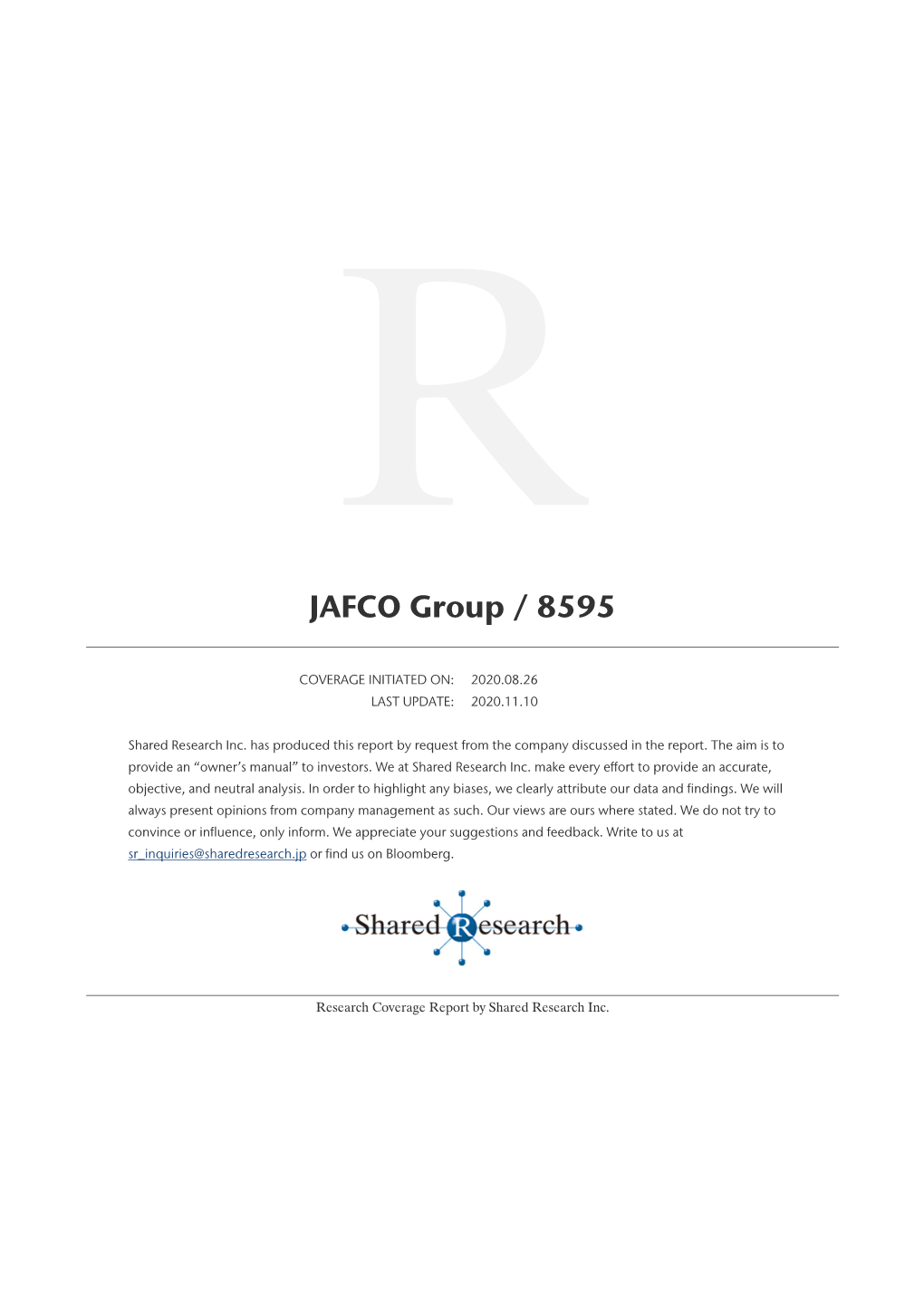 JAFCO Group / 8595