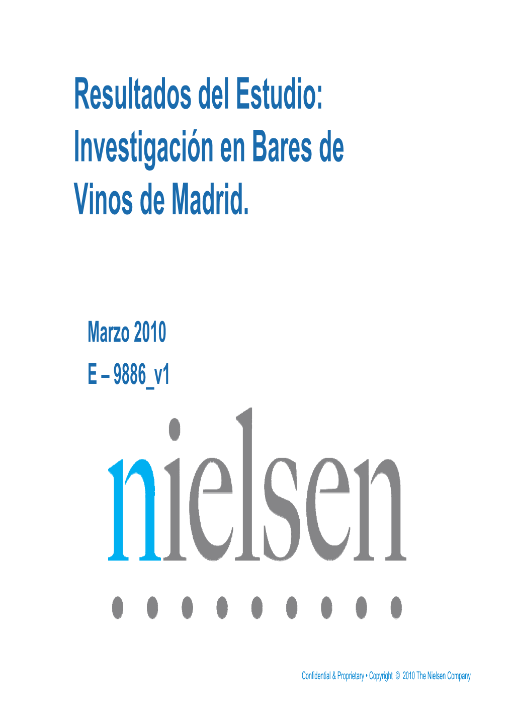 Resultados Del Estudio: Investigación En Bares De Vinos De Madrid