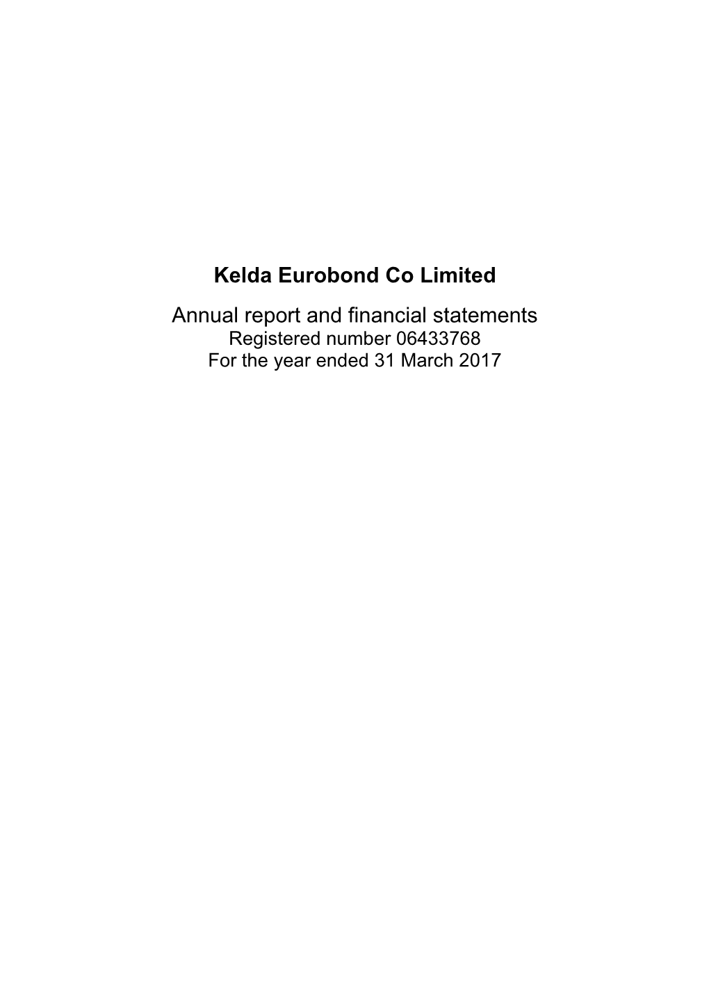 Kelda Eurobond Co Limited