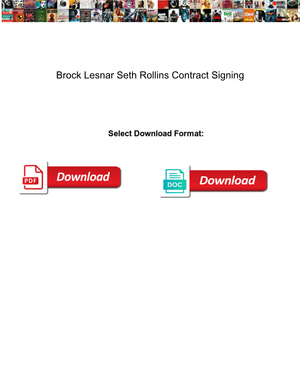 Brock Lesnar Seth Rollins Contract Signing