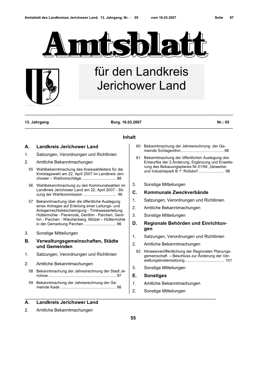 Für Den Landkreis Jerichower Land