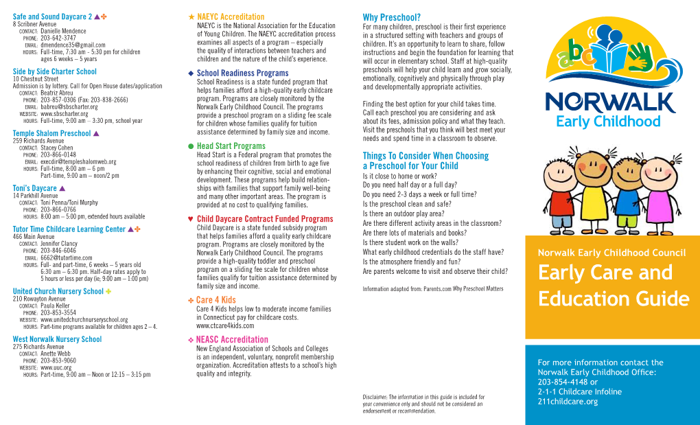 Early Care and Education Guide