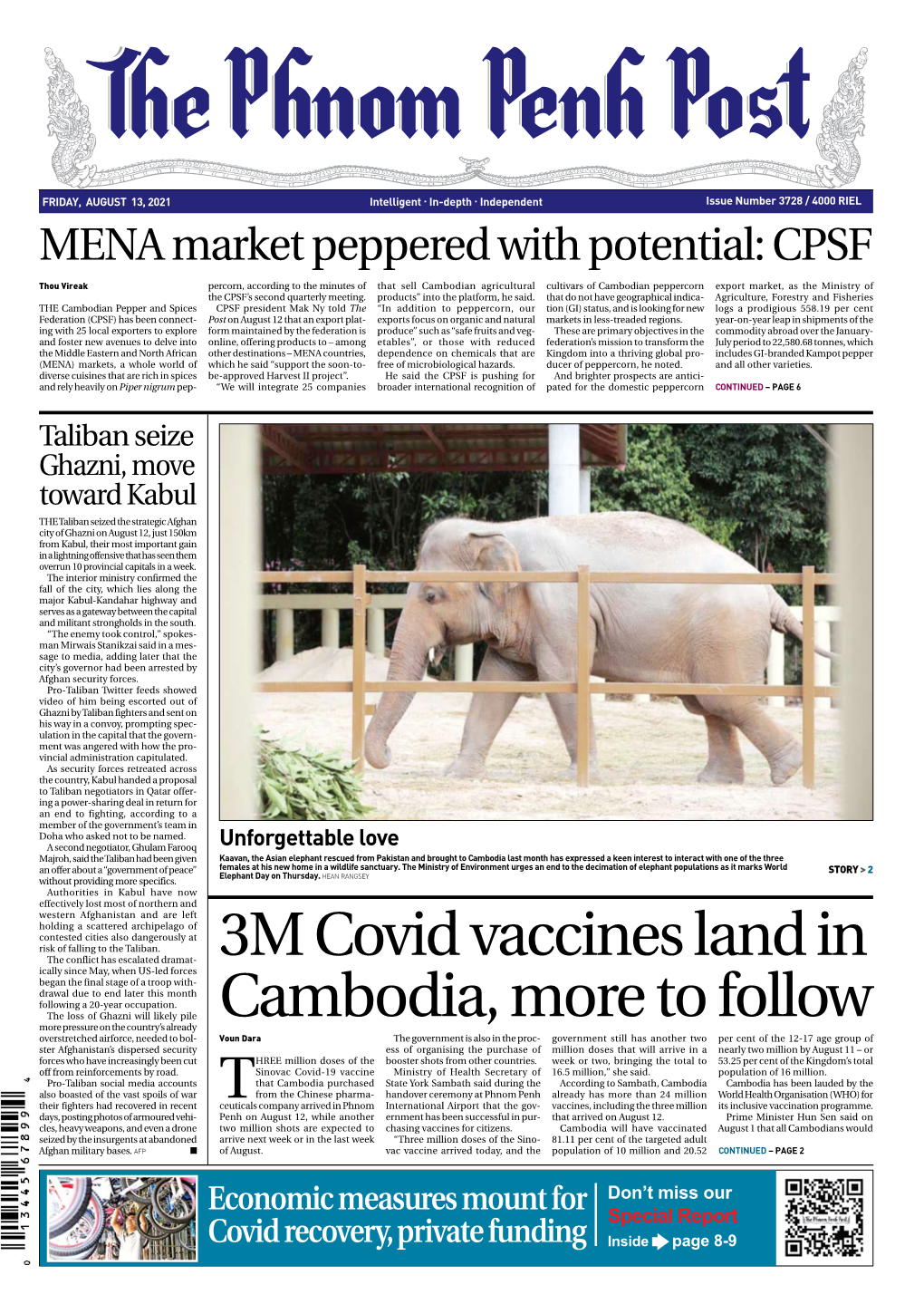 3M Covid Vaccines Land in Cambodia, More to Follow