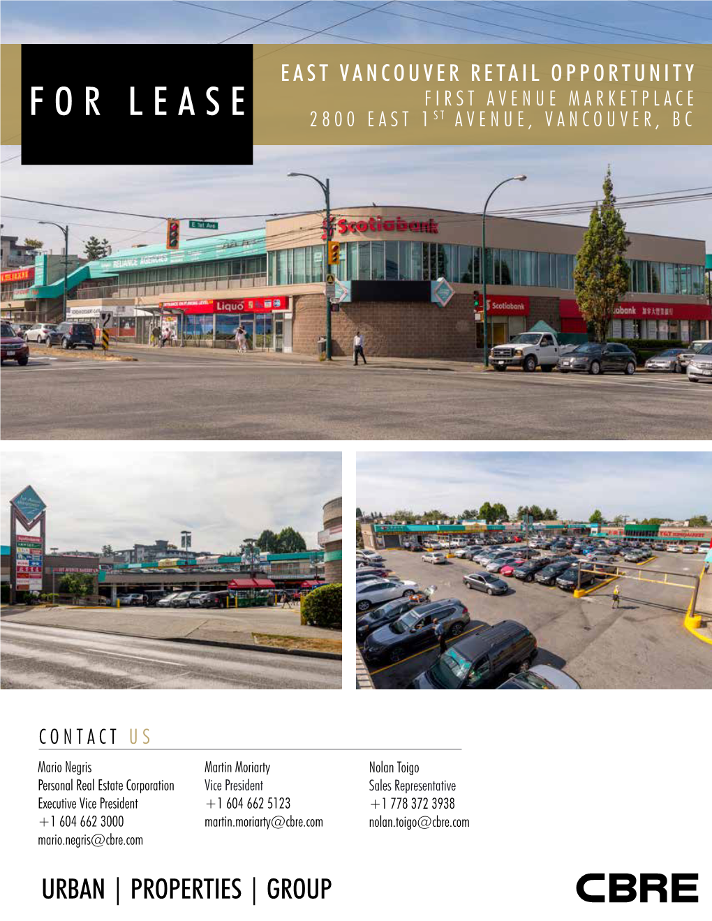 For Lease 2800 East 1St Avenue, Vancouver, Bc