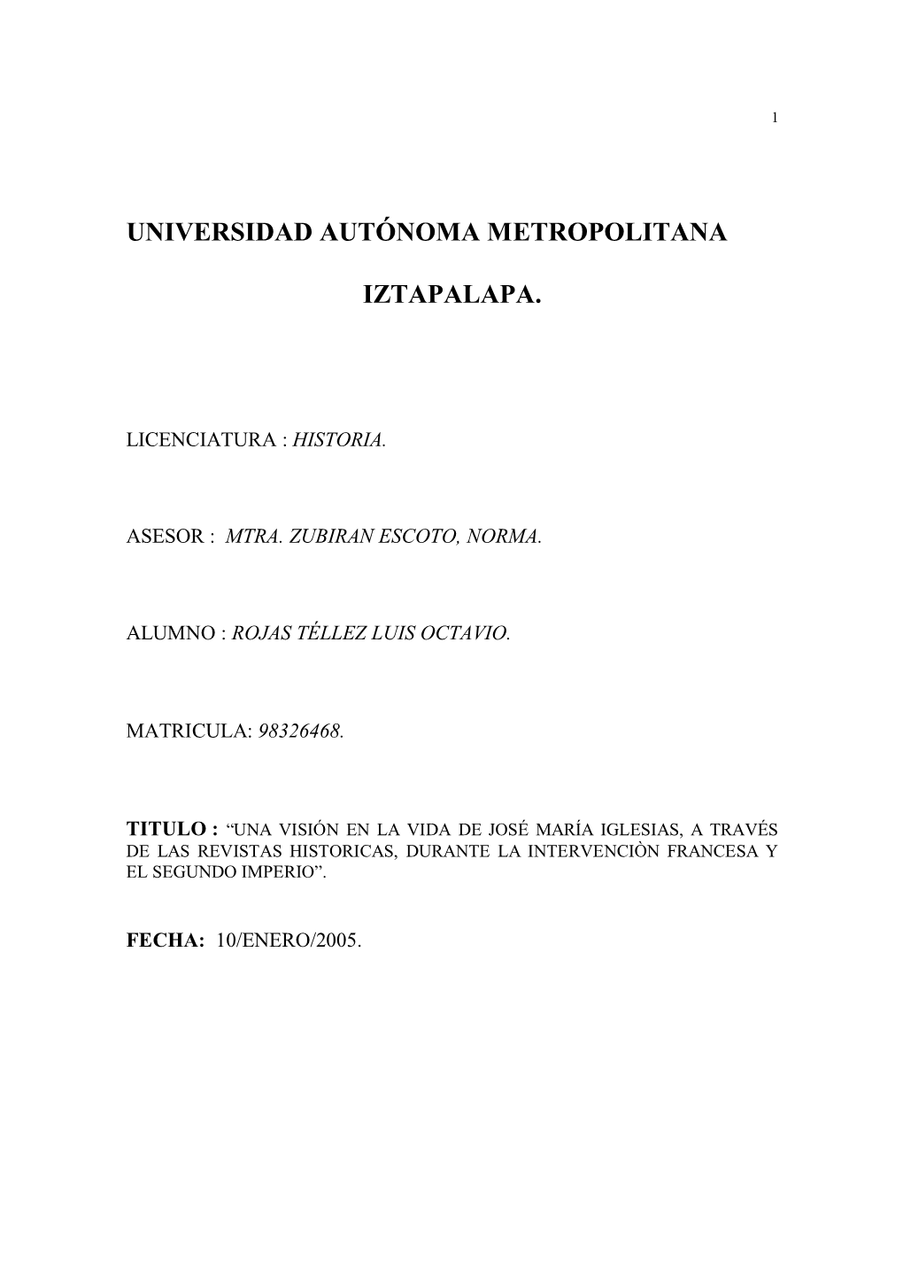 Universidad Autónoma Metropolitana Iztapalapa