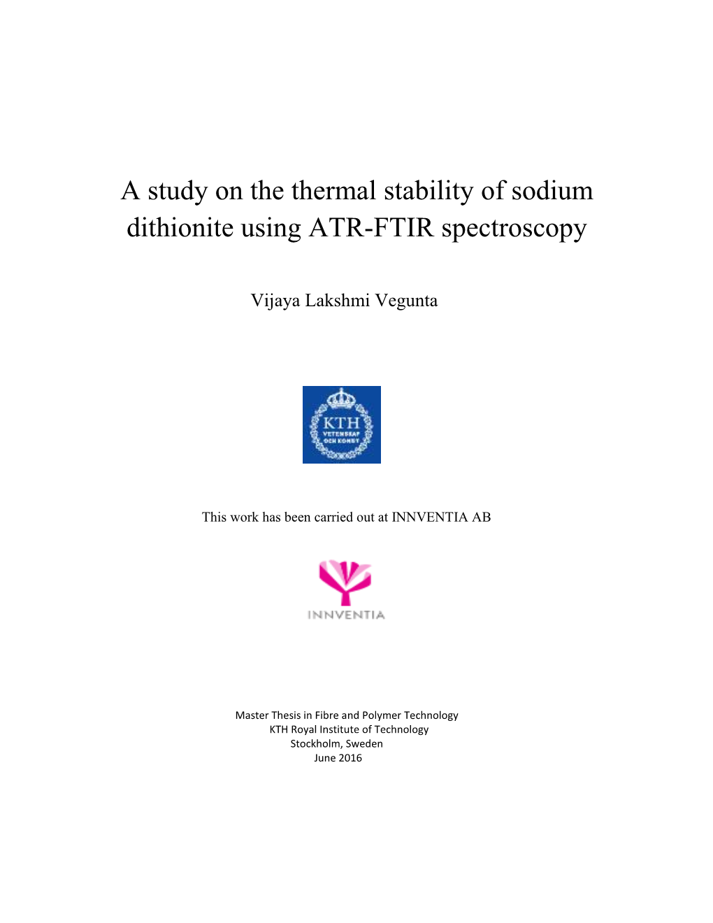 A Study on the Thermal Stability of Sodium Dithionite Using ATR-FTIR Spectroscopy