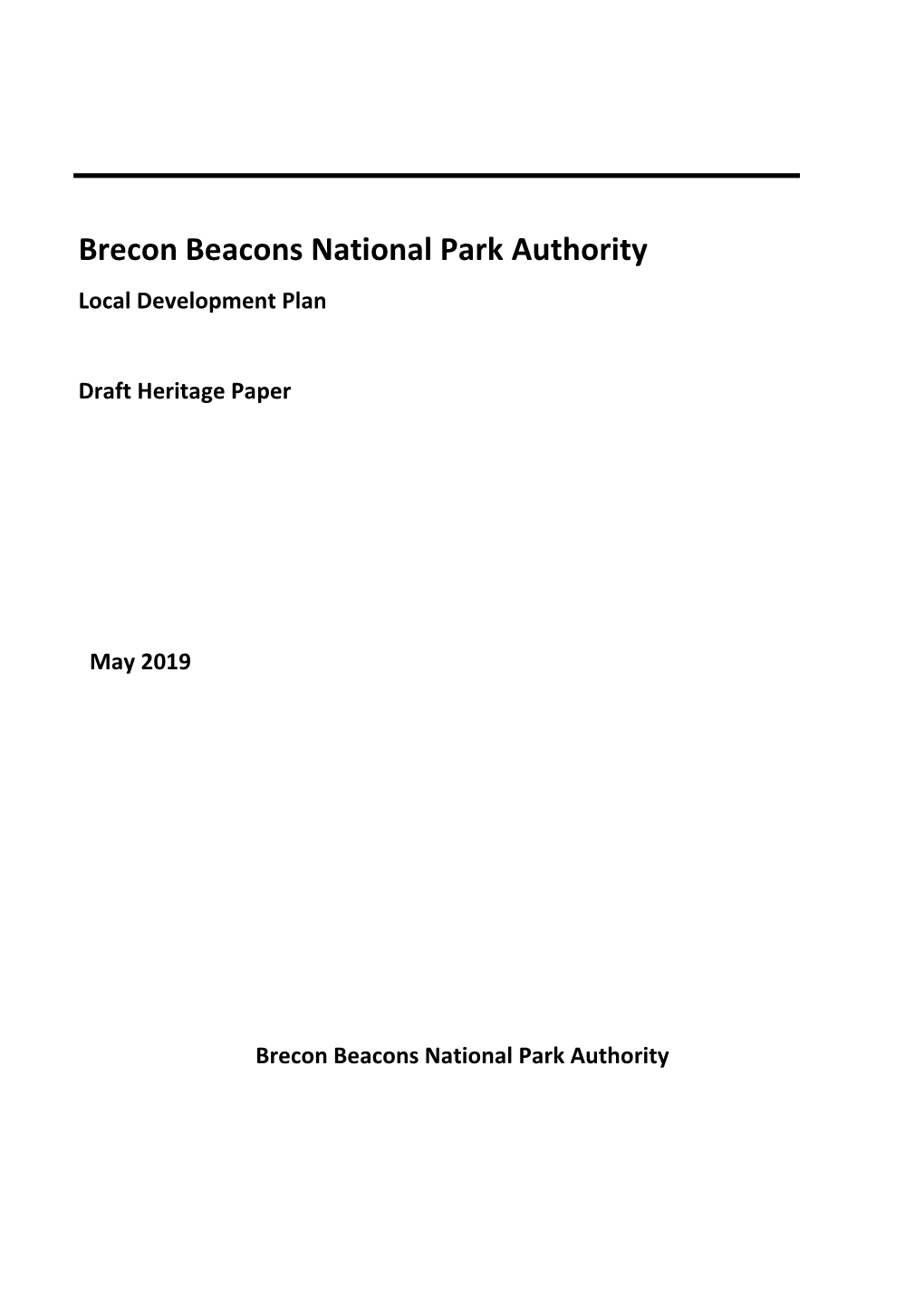 Draft Heritage Paper