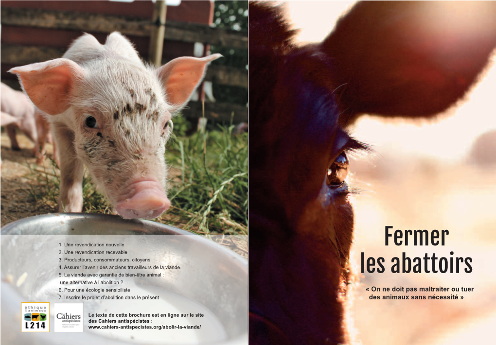 LIVRET Fermer Les Abattoirs