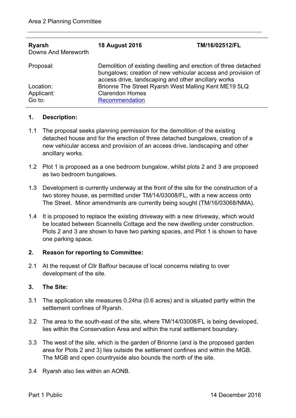 Area 2 Planning Committee Part 1 Public 14 December 2016