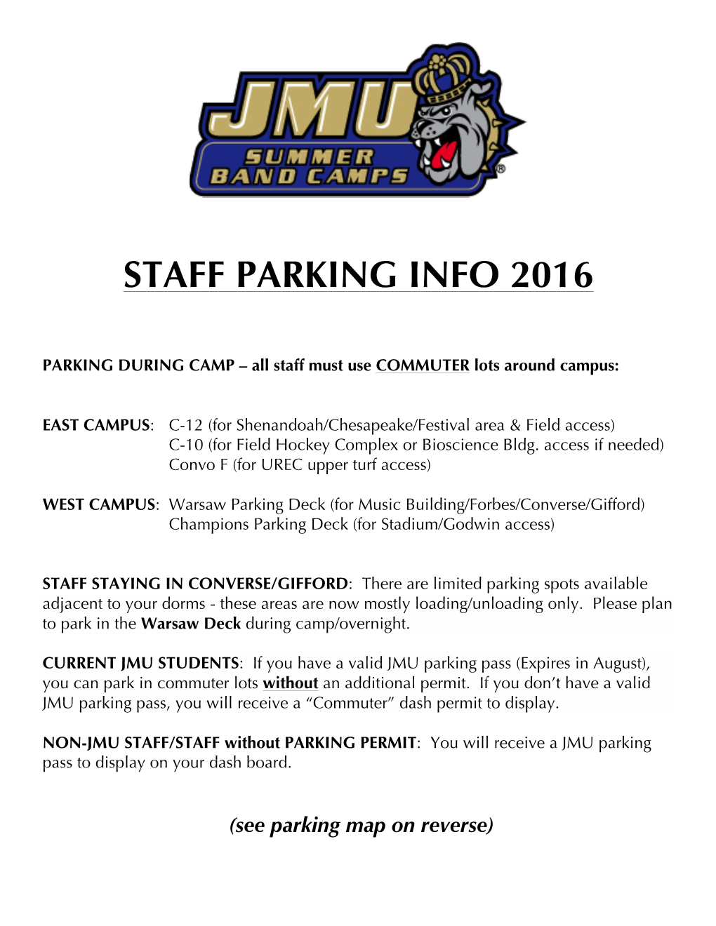 Sbc Staff Parking Info 2016