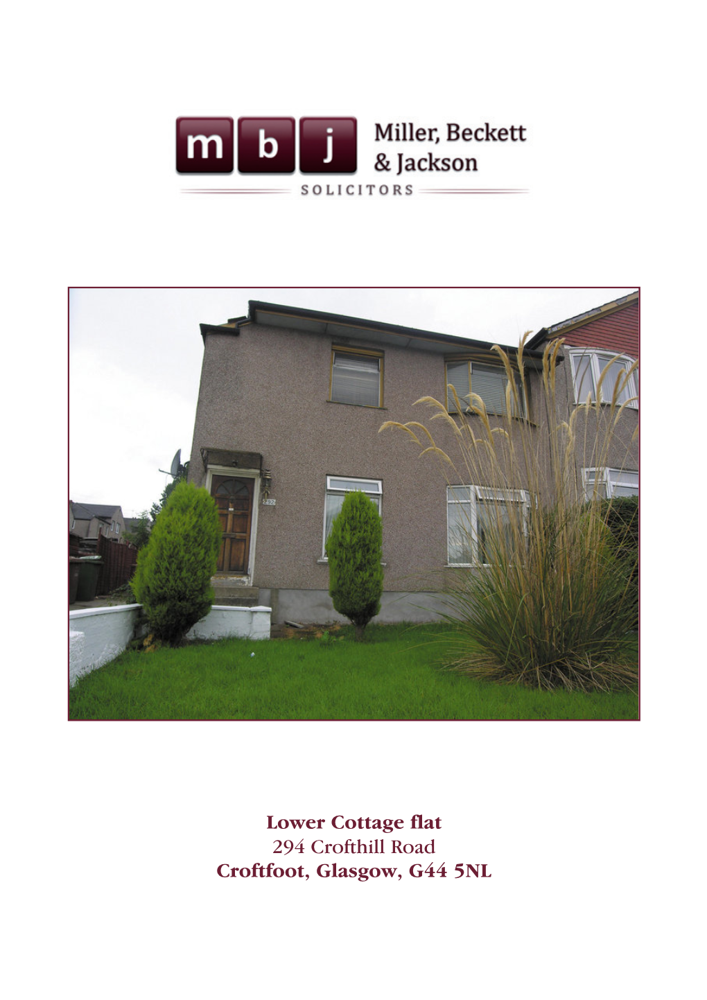 Lower Cottage Flat 294 Crofthill Road Croftfoot, Glasgow, G44