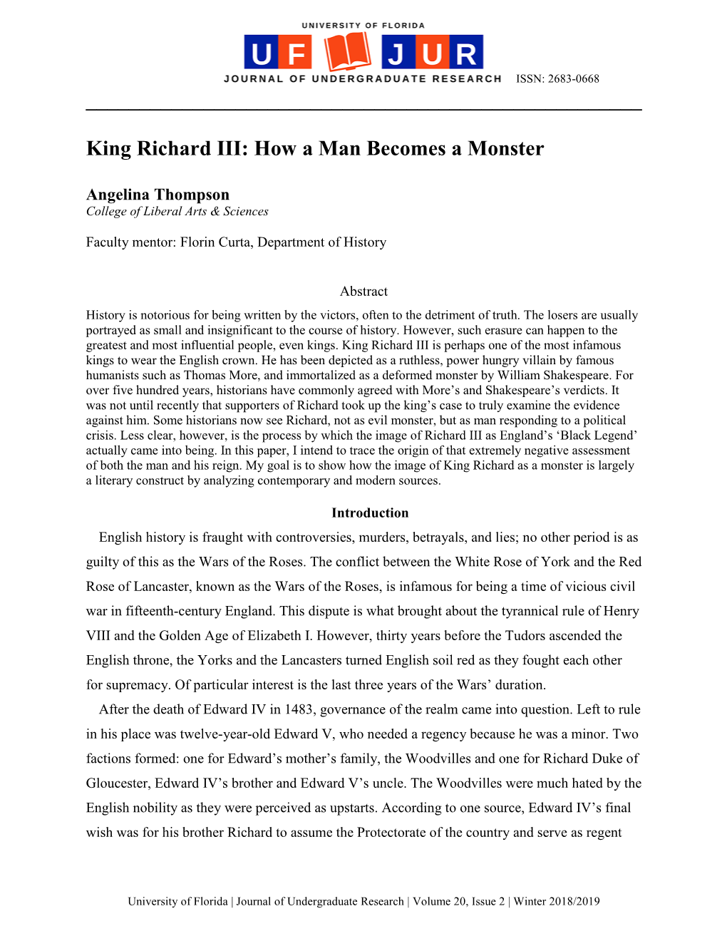 King Richard III: How a Man Becomes a Monster