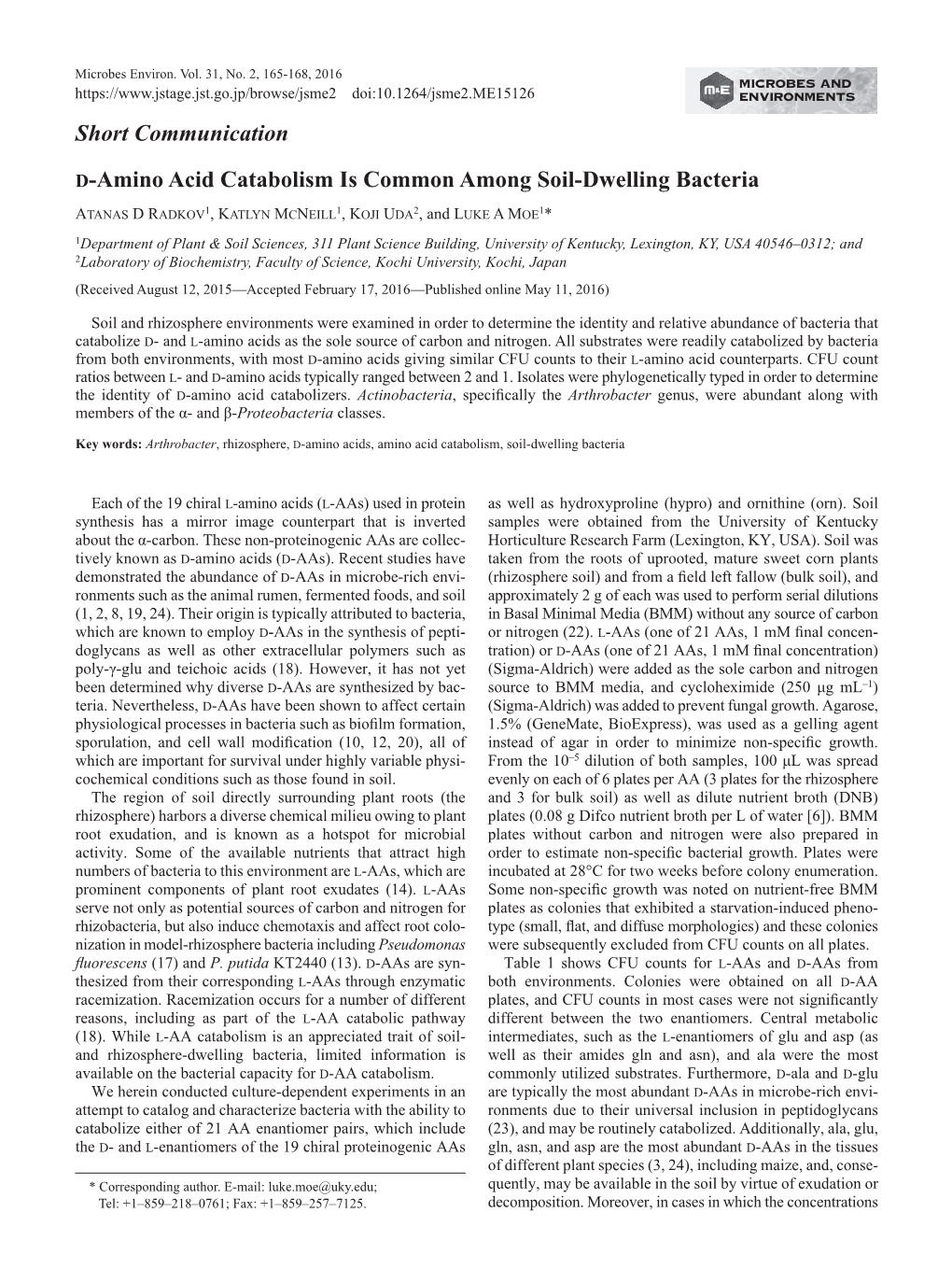 D-Amino Acid Catabolism Is Common Among Soil-Dwelling Bacteria