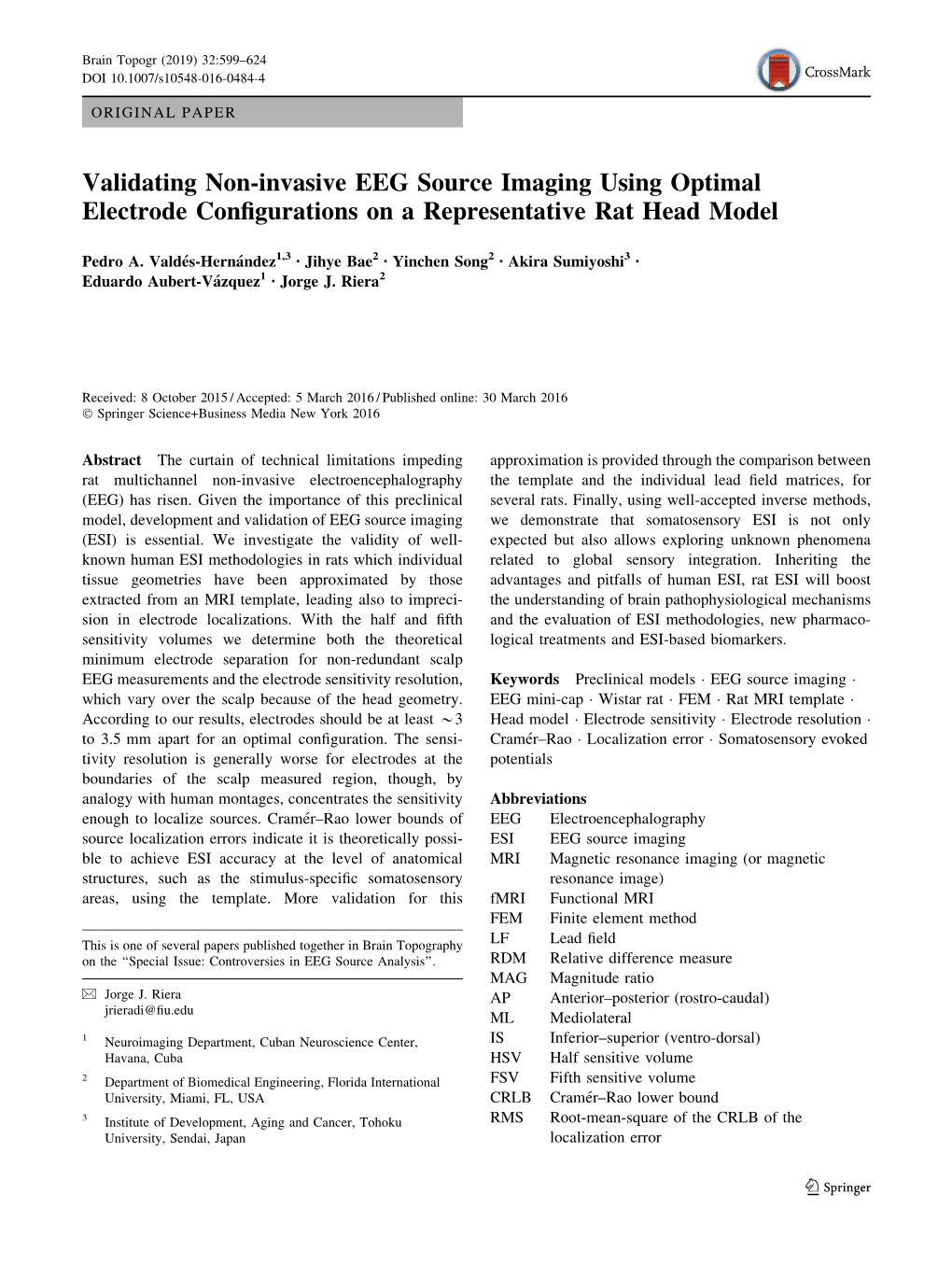 Validating Non-Invasive EEG Source Imaging Using Optimal Electrode Conﬁgurations on a Representative Rat Head Model