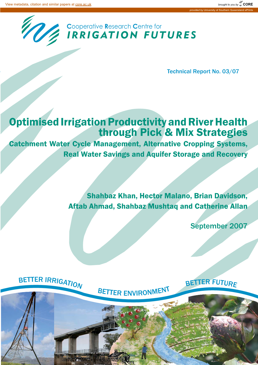 Optimised Irrigation Productivity and River Health Through Pick & Mix