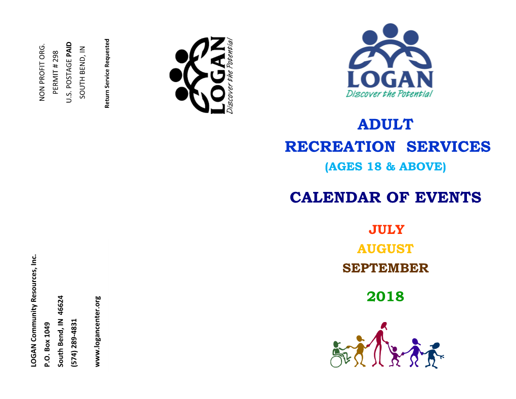 Adult Recreation Services Calendar Of