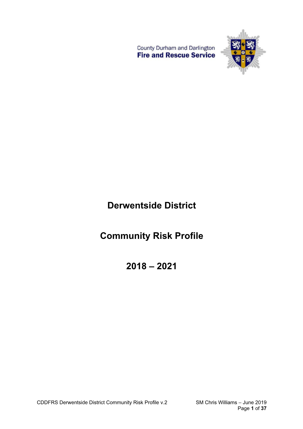 Derwentside District Community Risk Profile 2018