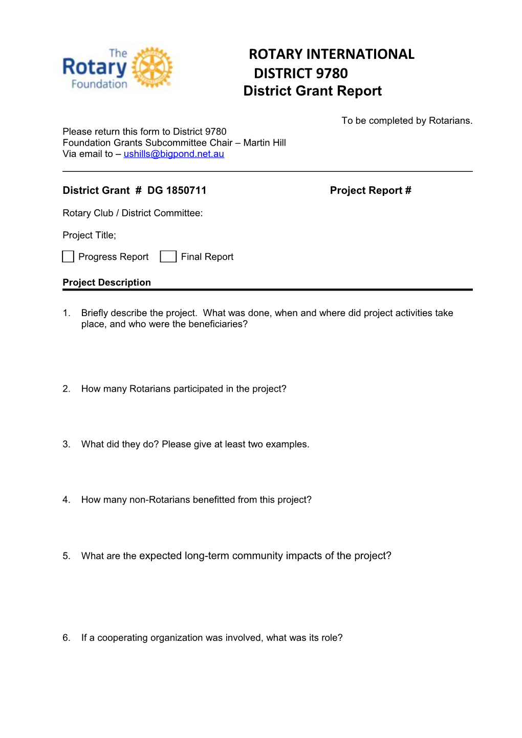 District Simplified Grant