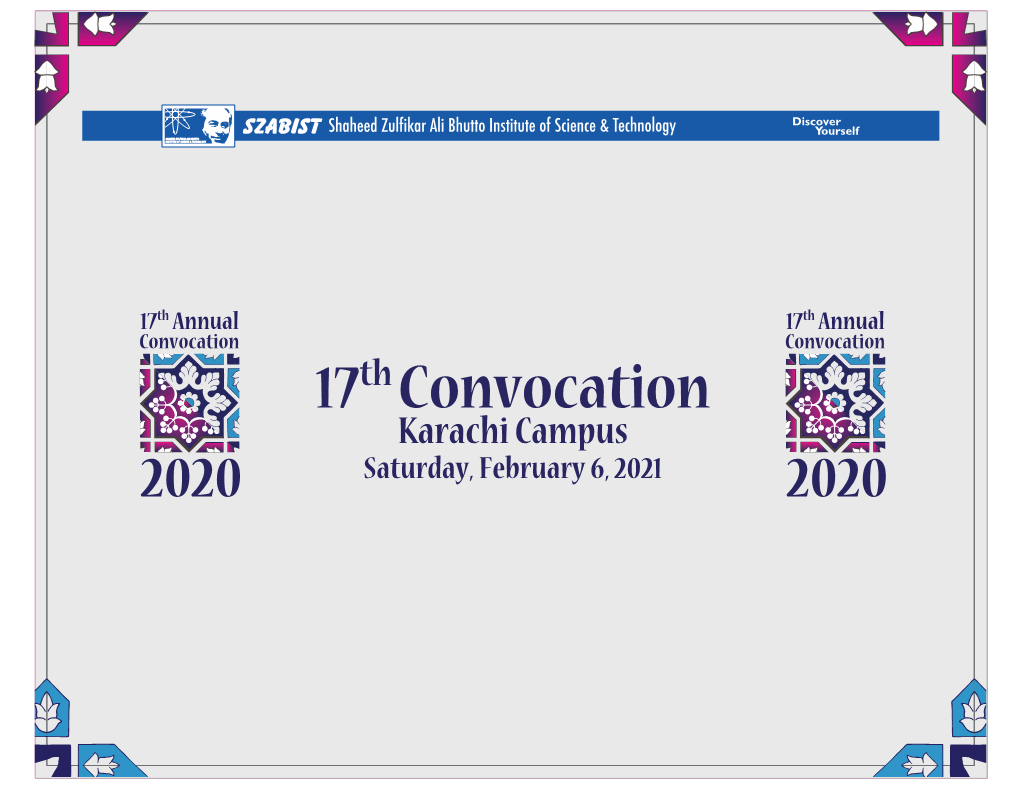 Booklet 17Th Convocation
