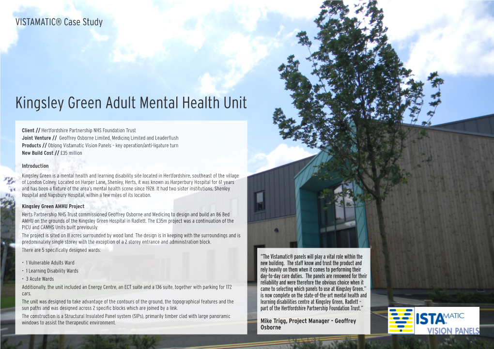 Kingsley Green Adult Mental Health Unit