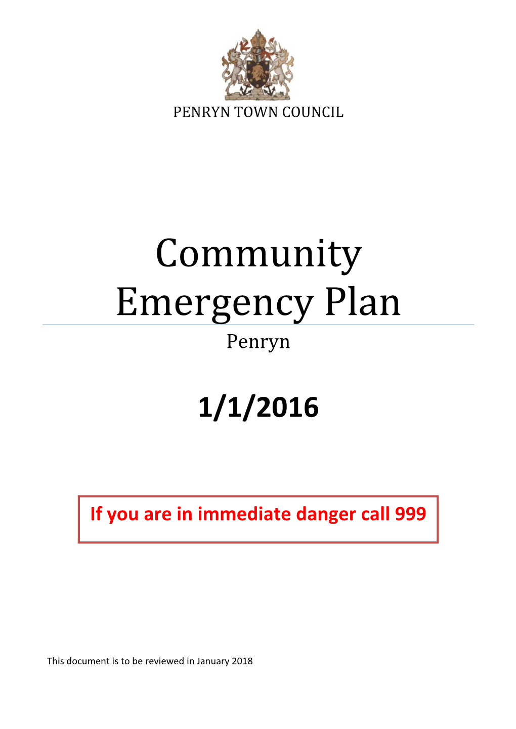 Community Emergency Plan (PDF)