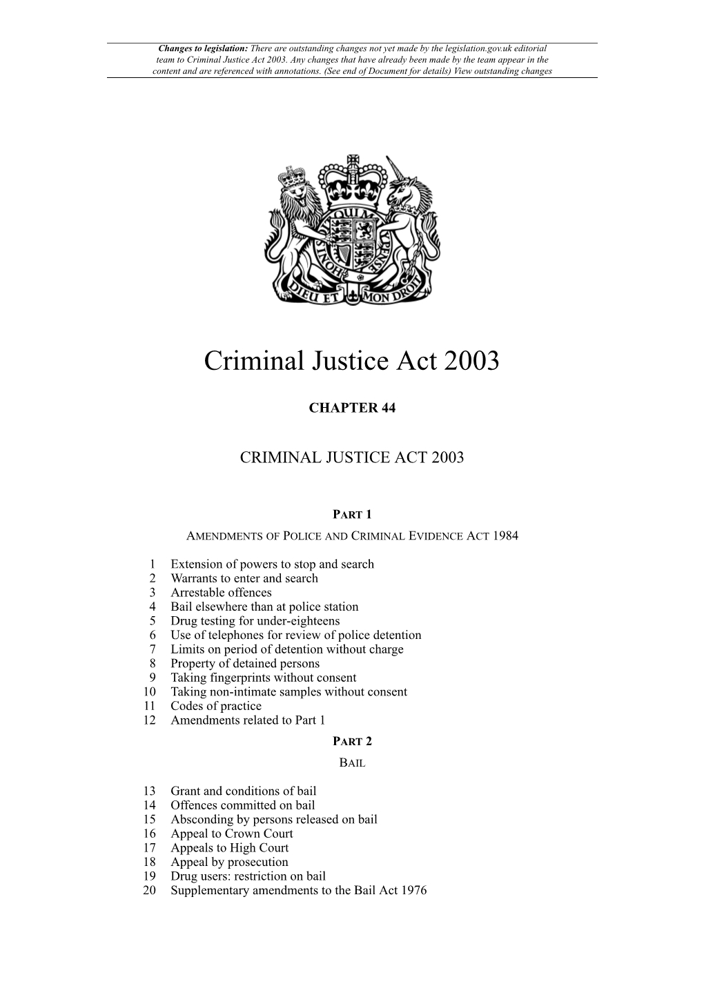 Criminal Justice Act 2003